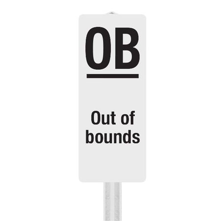 EVERMARK EverMark SSKT29-05 Out of Bounds Sign with White Stake Kit SSKT29-05